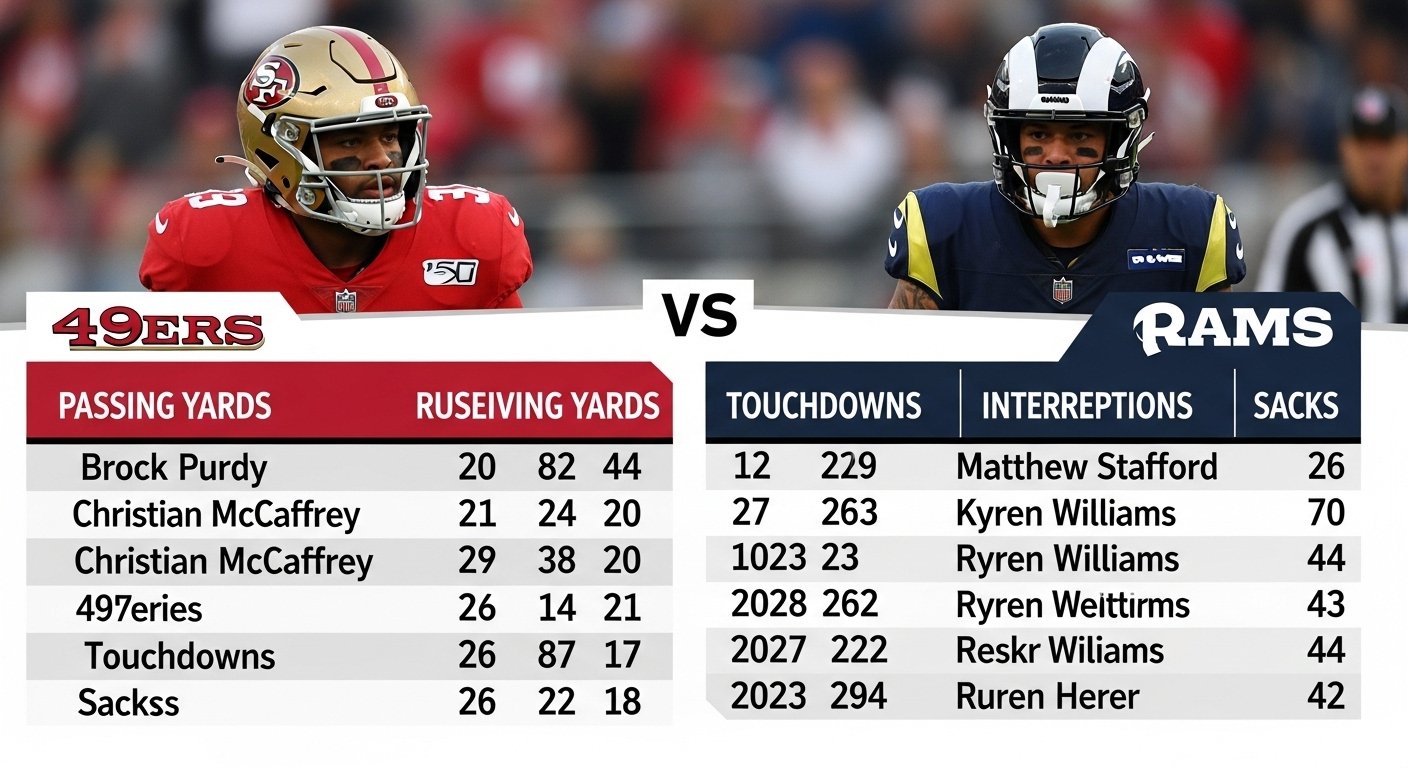 49ers vs los angeles rams match player stats